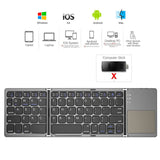 Foldable keyboard with touchpad